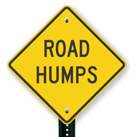 Road Speed Hump Signs