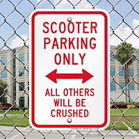 Scooter Parking Only Signs