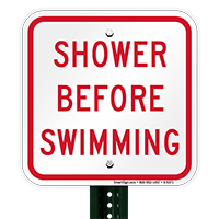 Shower Before Swimming Signs