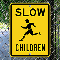 Slow Down Kids at Play Sign