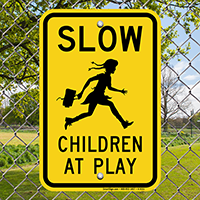 Children At Play with Kid Running Symbol Sign