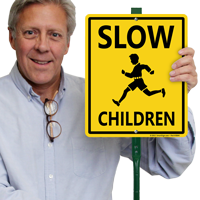 slow children sign for lawn