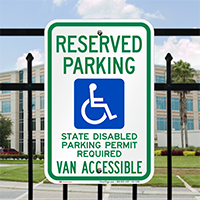 Washington Reserved Parking, Van Accessible Signs