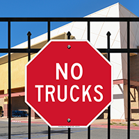 Stop, No Trucks Signs