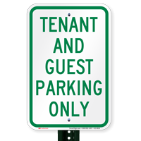 Tenant And Guest Parking Only Signs