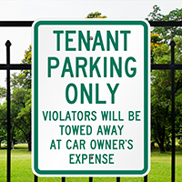 Tenant Parking Violators Towed Signs