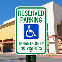 Tenants Reserved Parking Signs (With Graphic)