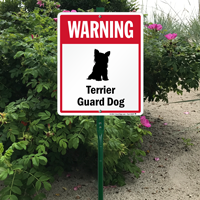 Warning Terrier Guard Dog LawnBoss™ Signs