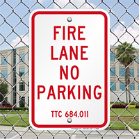 Texas Fire Lane No Parking Signs