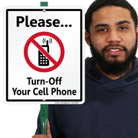 Please Turn Off Your Cell Phone LawnBoss® Sign