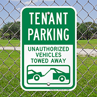 Tenant Parking Unauthorized Vehicles Towed Signs