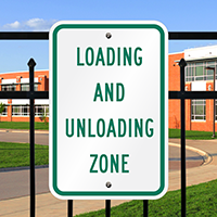 Loading And Unloading Zone Aluminum Reserved Parking Signs