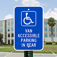 Van Accessible Parking In Rear Handicap Parking Signs