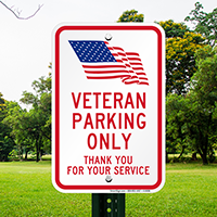 Veteran Parking Only Signs