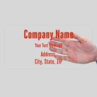 Custom Company Name, Address and Text, Single-Sided Label