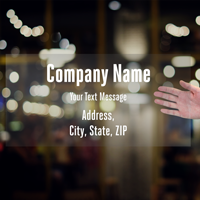 Customizable Company Name Address Die Cut Label
