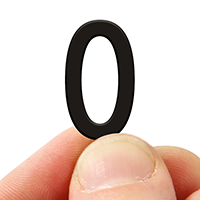 2 In. Tall Magnetic Letter O Black Die-Cut