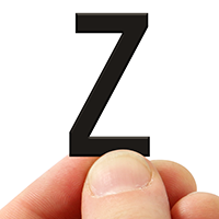 3 In. Tall Magnetic Letter Z Black Die-Cut