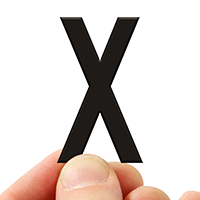 4 In. Tall Magnetic Letter X Black Die-Cut