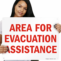 Evacuation Assistance Sign