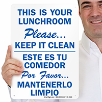 Bilingual This Is Your Lunchroom Sign