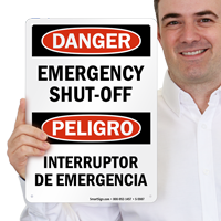 Emergency Shut-Off Sign
