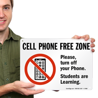Phone Free Zone Sign