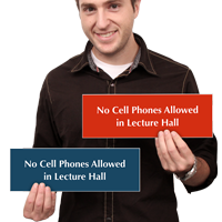 No Cell Phones In Lecture Hall Sign