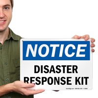 Disaster Response Kit Sign