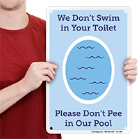 Dont Pee In Pool, Funny Pool Sign