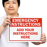 Emergency Instructions Sign