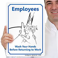Wash Your Hands Before Returning Work Door Sign