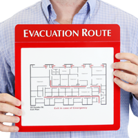 Glowing Evacuation Map Holder, SKU - S-6713