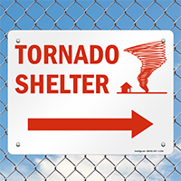 Tornado Shelter Fire & Emergency Sign