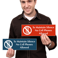 Silence No Cell Phones Allowed Sign