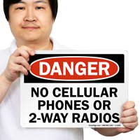 No Cellular Phones 2-Way Radios Sign