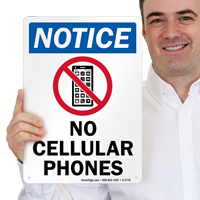 No Cellular Phones Sign