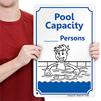 Pool Max Capacity Sign