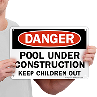 Pool Under Construction Sign