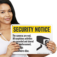 Suspicious Activities Recorded, Shared With Law Enforcement Sign