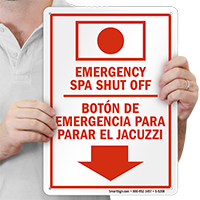 Emergency Spa Shut Off (Bilingual)
