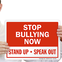 Stop Bullying Now Stand Up Speak Out Sign