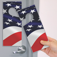 American Flag Door Hang Tag