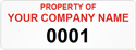 Asset Label, Property of Company Name with Numbering