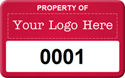 Asset Label, Property of Company Name with Numbering