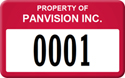 Asset Label, Property of Company Name with Numbering