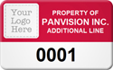 Asset Label, Property of Company Name with Numbering