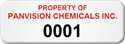 Asset Label, Property of Company Name with Numbering