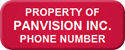 Asset Label, Property of Company Name with Phone Number