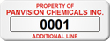 Asset Label, Property of Company Name with Numbering